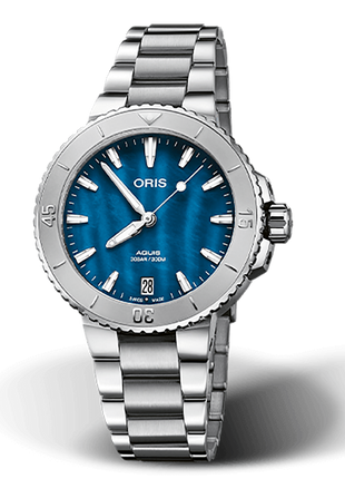 Oris Aquis Date MOP Aegean Blue 36.5mm