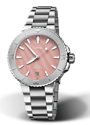 Oris Aquis Date MOP Blush Pink 36.5mm