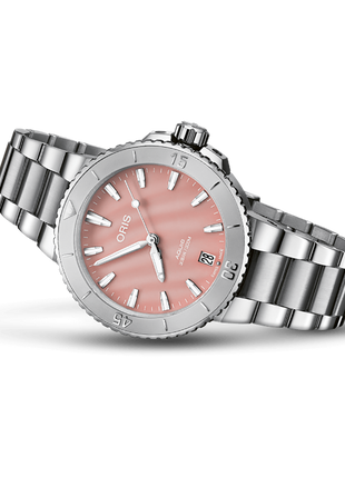 Oris Aquis Date MOP Blush Pink 36.5mm