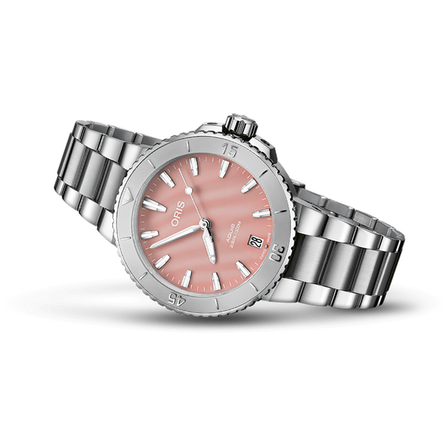 Oris Aquis Date MOP Blush Pink 36.5mm