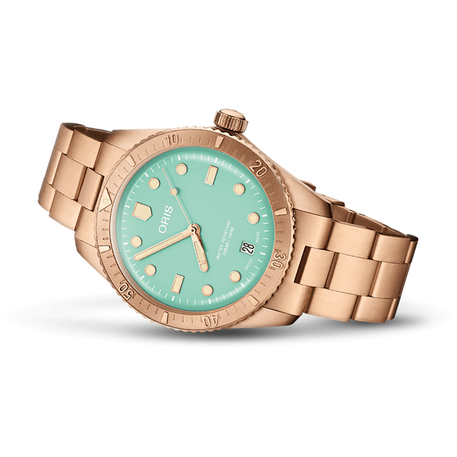 Oris Divers Sixty-Five Cotton Candy Bronze Green 38mm