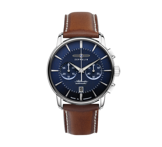 Zeppelin Atlantic Chronograph Blue SS