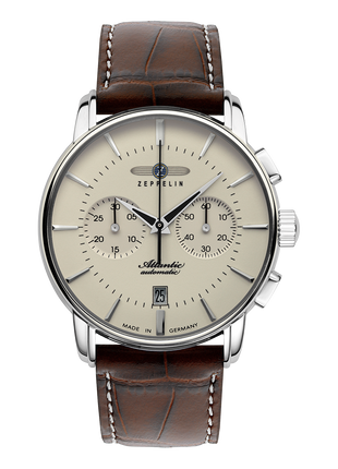 Zeppelin Atlantic Chronograph Cream SS