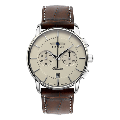 Zeppelin Atlantic Chronograph Cream SS