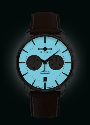 Zeppelin Atlantic Chronograph Cream SS