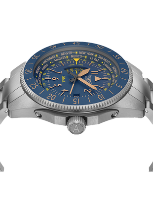 Aviator Airacobra GMT Blue SS Bracelet