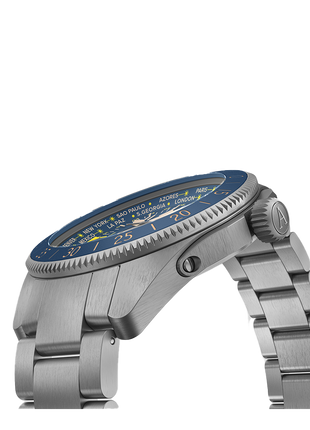 Aviator Airacobra GMT Blue SS Bracelet