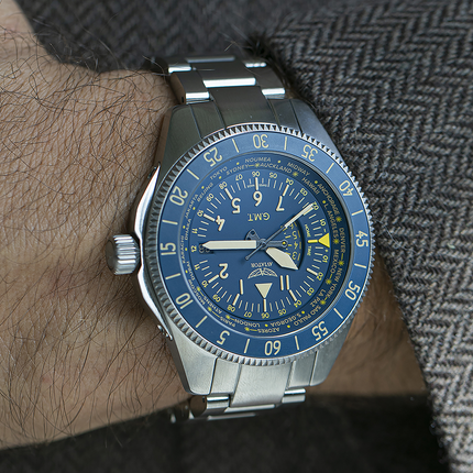 Aviator Airacobra GMT Blue SS Bracelet