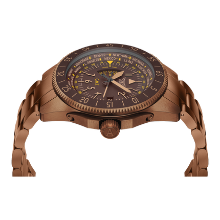 Aviator Airacobra GMT Brown Bronze PVD Bracelet