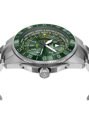 Aviator Airacobra GMT Green SS Bracelet