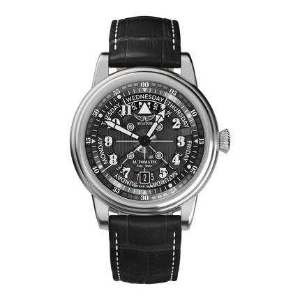 Aviator Douglas Day-Date Meca-41 Black