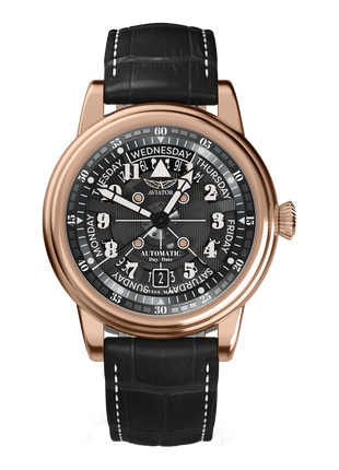 Aviator Douglas Day-Date Meca-41 Black RG