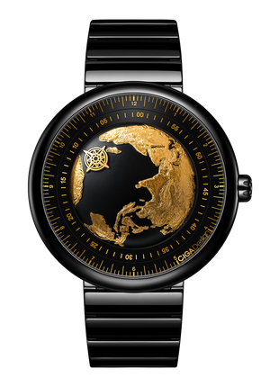CIGA Design Blue Planet Gilding Black Gold Automatic Watch
