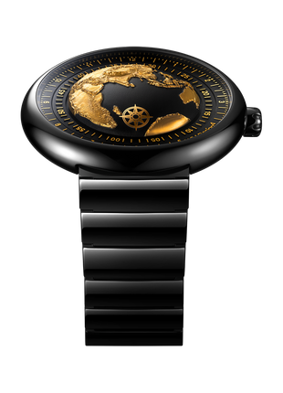 CIGA Design Blue Planet Gilding Black Gold Automatic Watch