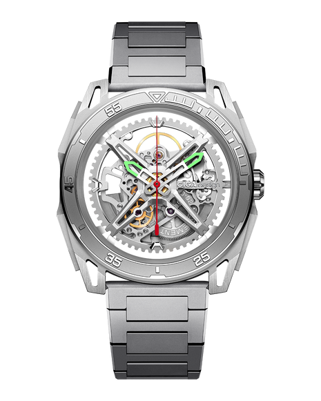 CIGA Design Falcon Silver Skeleton Watch