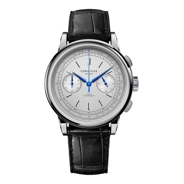 Strap Corniche Chrono Corniche Heritage Chrono 39 White SS –