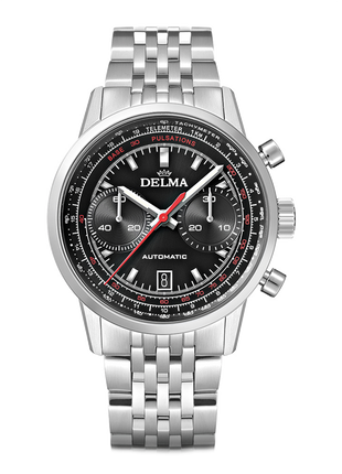 Delma Continental Pulsometer Black Chrono SS