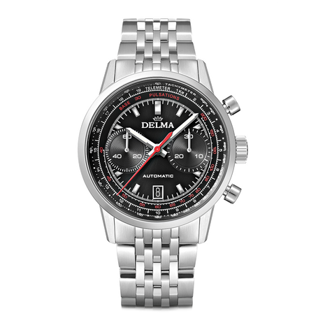 Delma Continental Pulsometer Black Chrono SS