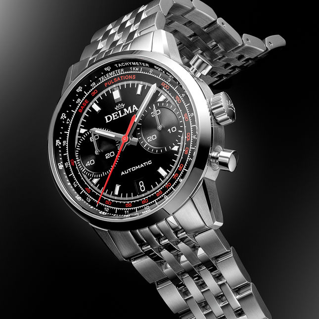 Delma Continental Pulsometer Black Chrono SS