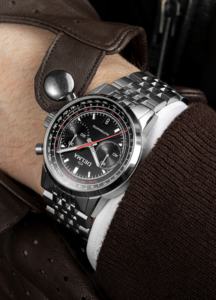 Delma Continental Pulsometer Black Chrono SS