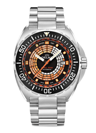 Delma Shell Star Decompression Timer Black/Orange