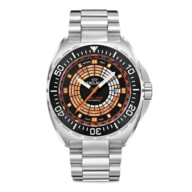 Delma Shell Star Decompression Timer Black/Orange