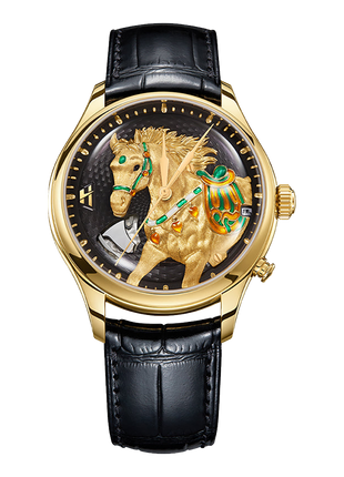 Lucky Harvey Chiming Automaton Horse Black