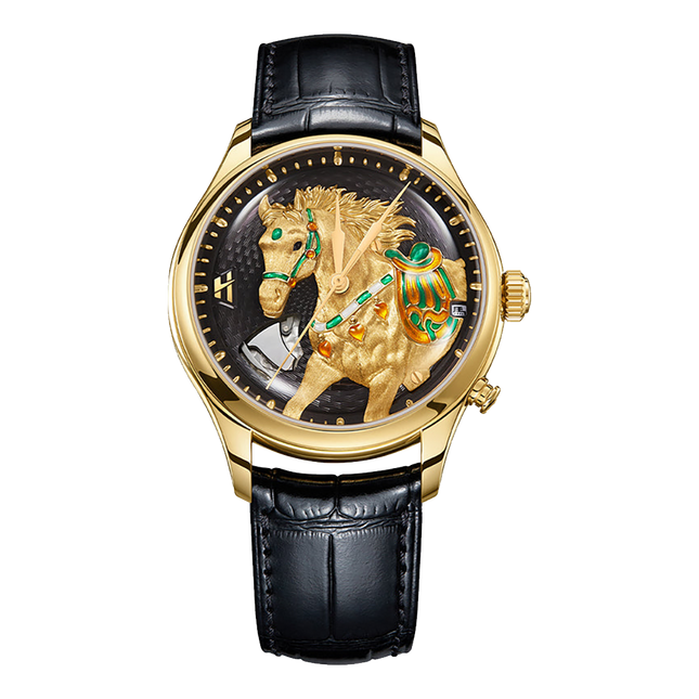 Lucky Harvey Chiming Automaton Horse Black