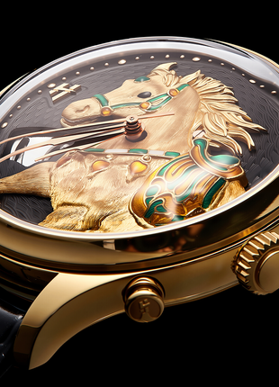 Lucky Harvey Chiming Automaton Horse Black