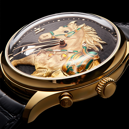 Lucky Harvey Chiming Automaton Horse Black