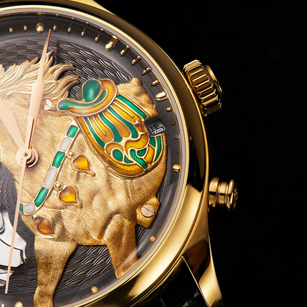 Lucky Harvey Chiming Automaton Horse Black