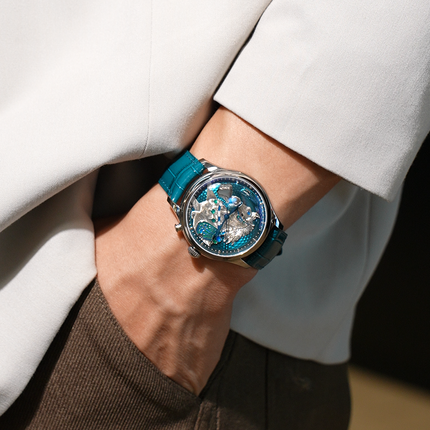 Lucky Harvey Chiming Automaton Horse Blue