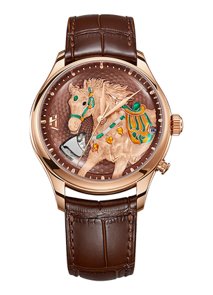 Lucky Harvey Chiming Automaton Horse Brown