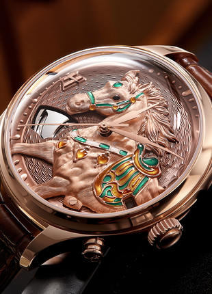 Lucky Harvey Chiming Automaton Horse Brown