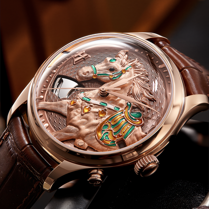 Lucky Harvey Chiming Automaton Horse Brown