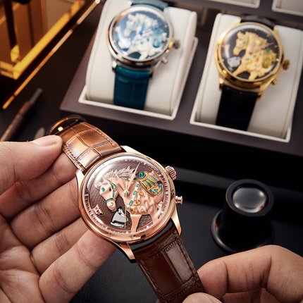 Lucky Harvey Chiming Automaton Horse Brown