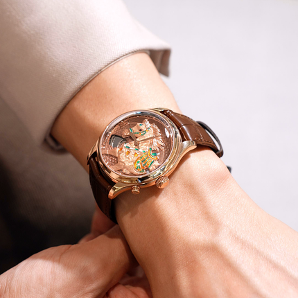 Lucky Harvey Chiming Automaton Horse Brown