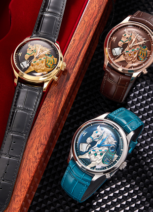 Lucky Harvey Chiming Automaton Horse Brown