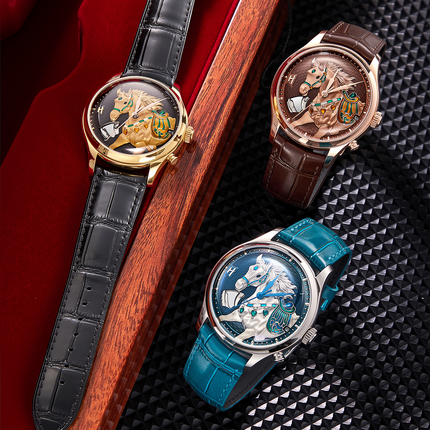 Lucky Harvey Chiming Automaton Horse Brown