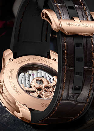 Lucky Harvey Skull Rose Gold