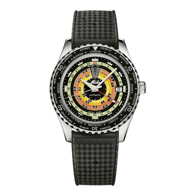 Mido Ocean Star Decompression Worldtimer Black