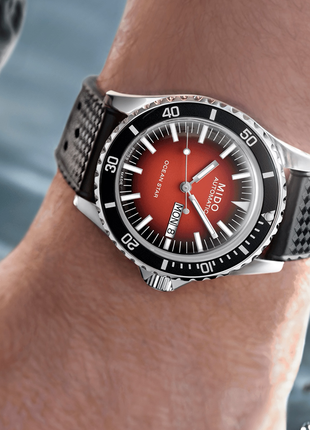 Mido Ocean Star Tribute Gradient Red