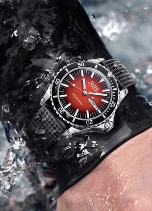 Mido Ocean Star Tribute Gradient Red