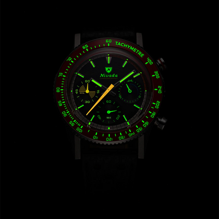 Nivada Grenchen Chronoking Mecaquartz Racing Carbon