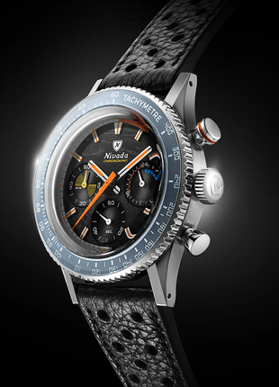 Nivada Grenchen Chronoking Mecaquartz Racing Carbon