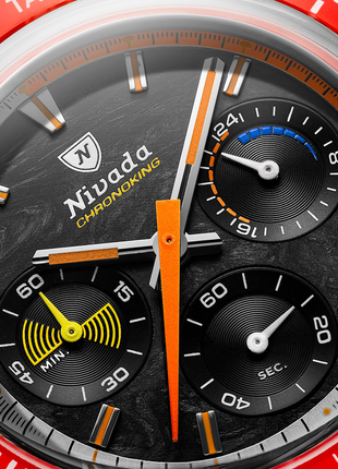 Nivada Grenchen Chronoking Mecaquartz Racing Carbon