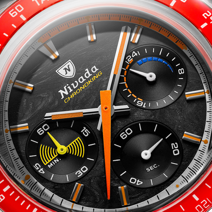Nivada Grenchen Chronoking Mecaquartz Racing Carbon
