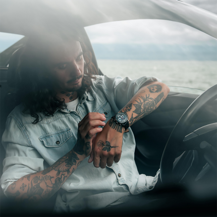 Nivada Grenchen Chronoking Mecaquartz Racing Carbon