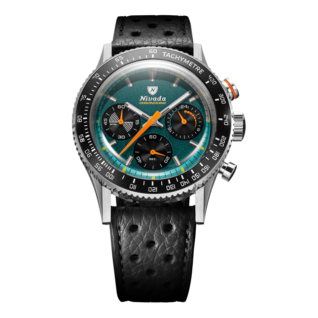 Nivada Grenchen Chronoking Mecaquartz Racing Green