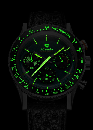 Nivada Grenchen Chronoking Mecaquartz Racing Green